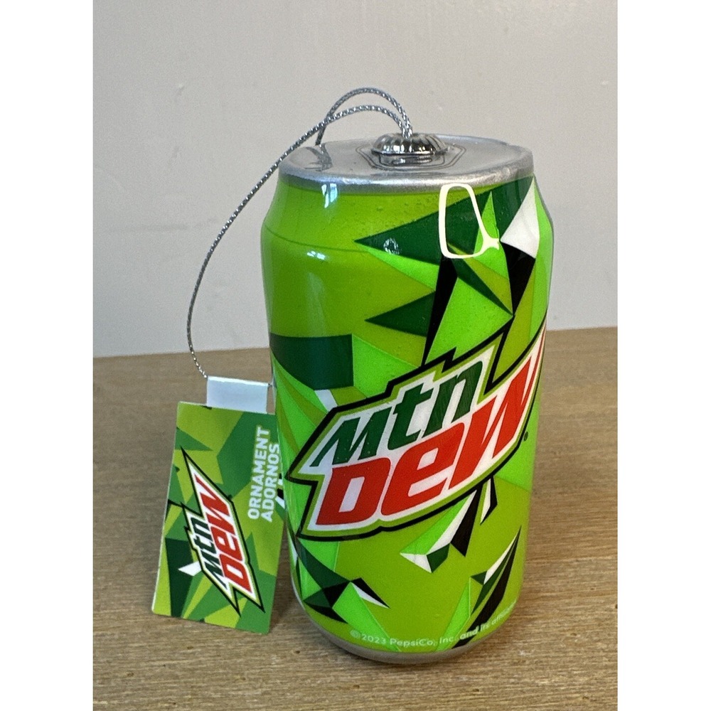 Mountain Dew / Mtn Dew Soda Can Novelty Food Christmas Ornament New‎ with Tags